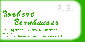 norbert bernhauser business card